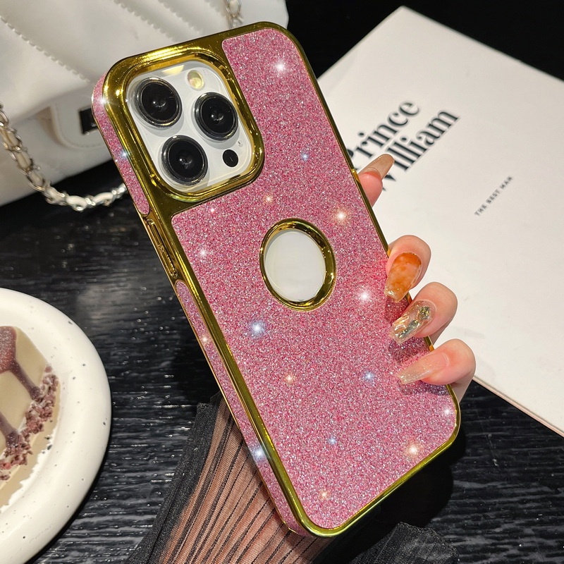 เคสโทรศัพท์มือถือ กันกระแทก แต่งกลิตเตอร์วิบวับ สําหรับ iPhone 15 13 14 Pro Max 12 11