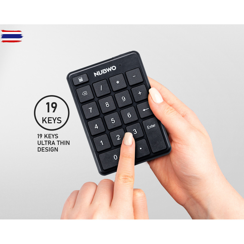 Nubwo NKB-111 Numeric Keypad Bluetooth 18Keys แป้มพิมพ์ตัวเลขไร้สาย
