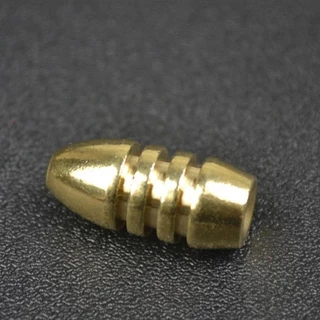 Outkit 10 ชิ้น/ล็อตทองแดงตะกั่ว Sinker น้ําหนัก 10g,7g,5g,3.5g,1.8g Sharped Bullet ทองแดงอุปกรณ์ตกปลาตกปลา Tackle