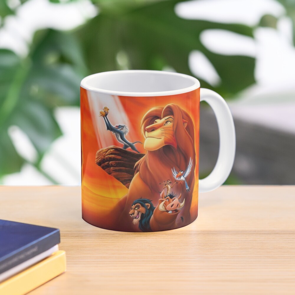 แก้วที่กําหนดเอง The Lion King Mufasa ในแก้วกาแฟสีส้ม Disney Lion King แก้วเซรามิค Jinemo 169 2701