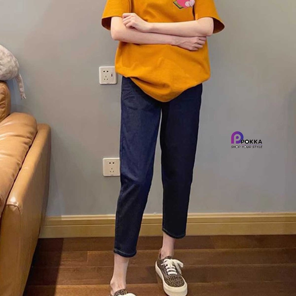 กางเกงยีนส์คนท้องขากระบอก สำหรับหน้าร้อนและฤดูใบไม้ร่วง