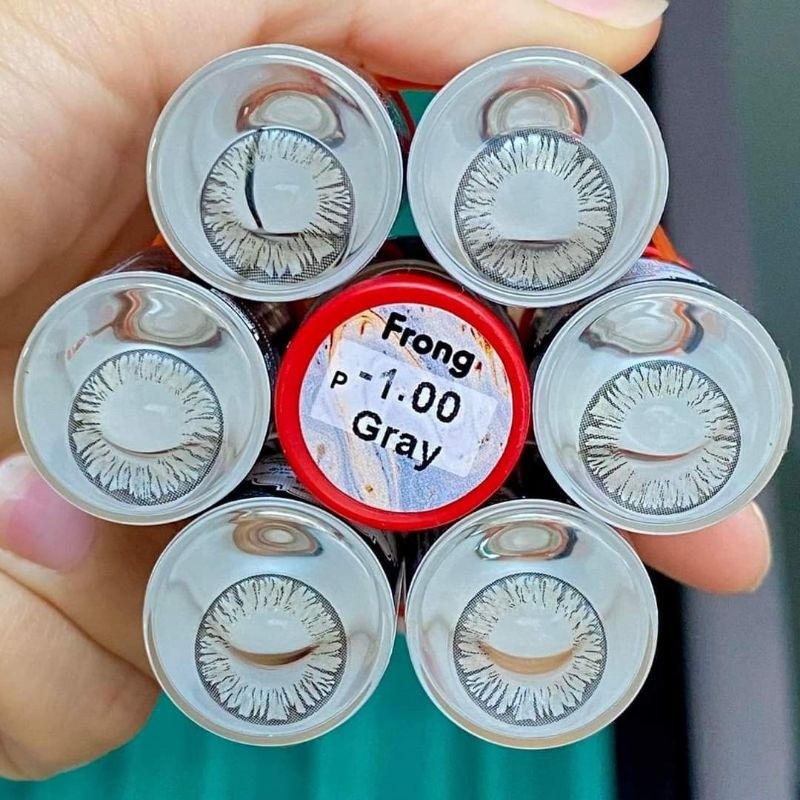 คอนแทคเลนส์ Frong/Sapphire/Pearl สีเทา/ตาล Gray/Brown