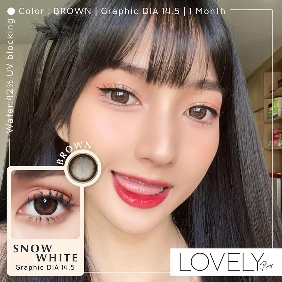 คอนแทคเลนส์ รุ่น Snow white ขนาดกลาง (Lovely)....