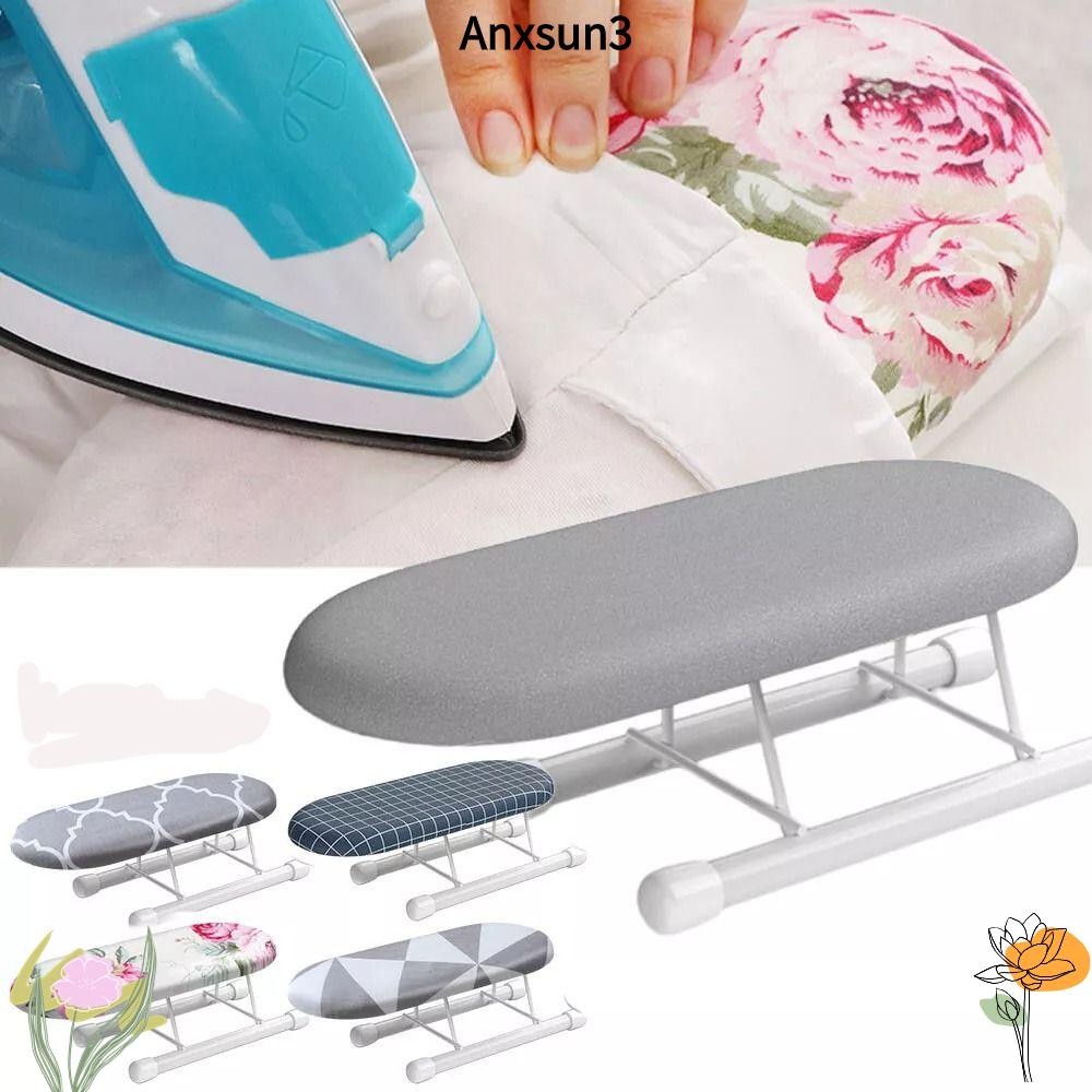 Anxsun3 ที่รองรีดขนาดเล็กชั้นวางที่รองรีดโลหะพับได้อุปกรณ์ใช้ในบ้านทนความร้อนในครัวเรือนผ้าคลุมรีดผ้าเสื้อผ้า