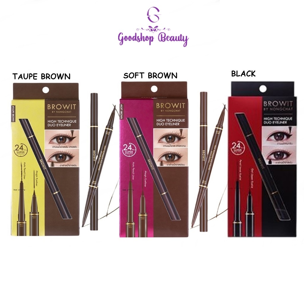 Browit By NongChat HighTechnique Duo Eyeliner อายไลน์เนอร์น้องฉัตร + ดินสอเขียนขอบตา น้องฉัตร