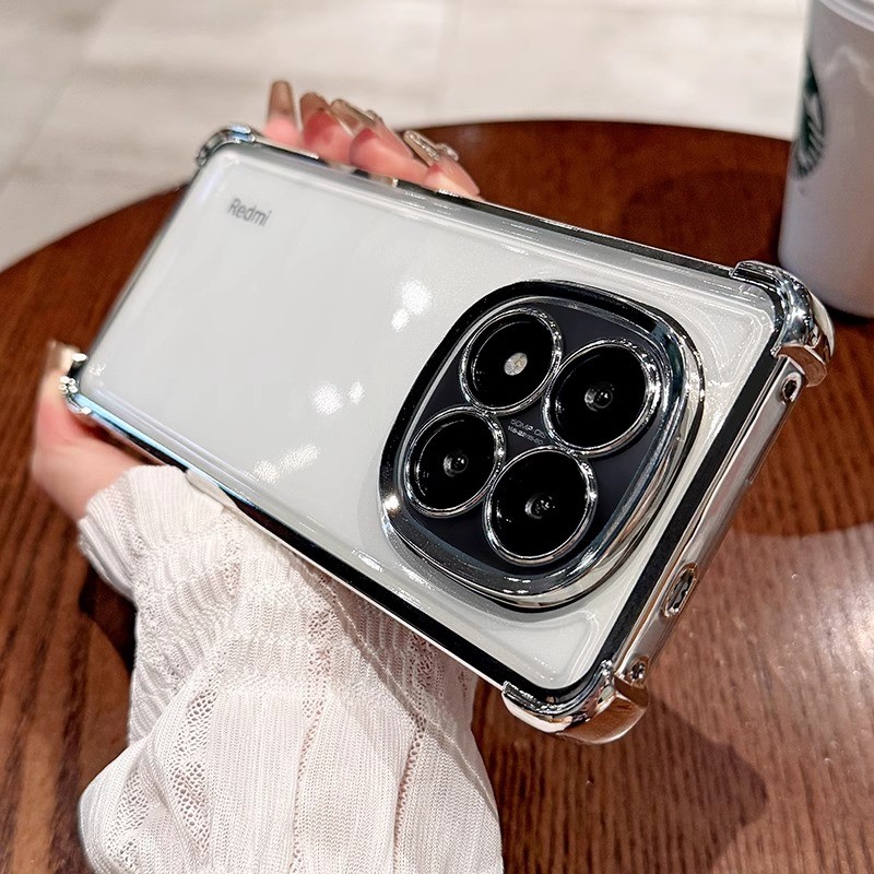 ชุบโปร่งใสเคสโทรศัพท์ สําหรับ Xiaomi Redmi Note 14 Pro Plus 14 Pro+ กล้องป้องกันถุงลมนิรภัยกันกระแทกซิลิโคนอ่อนนุ่มฝาครอบ