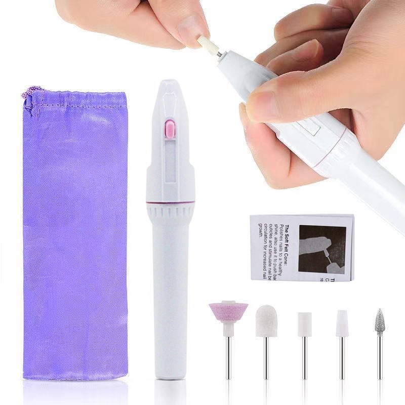 5 In 1 เครื่องเจียพก เครื่องขัดเล็บไฟฟ้า หัวเจียร์ แถมฟรี5หัว เครื่องตะไบเล็บไฟฟ้า