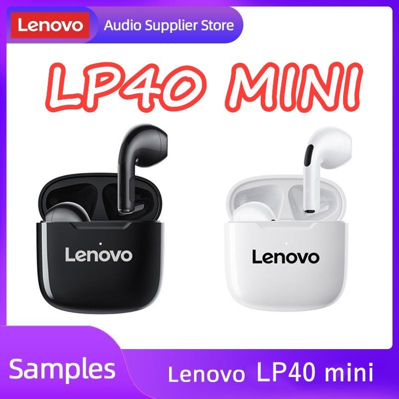 ไร้สาย Lenovo LP40 mini หูฟังไร้สายขนาดเล็ก หูฟังบลูทูธลำกล้องต่ำ หูฟังบลูทูธไร้สายสเตอริโอพร้อมไมโค