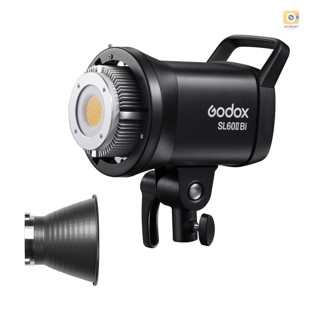 Godox SL60IIBi สตูดิโอแบบพกพาไฟ LED 75W การถ่ายภาพเติมแสง 2800K-6500K ในตัว 11 FX เอฟเฟกต์แสง Bowens