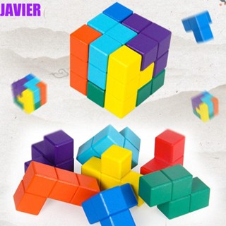 Javier Soma Cube ของเล่นไม้ เกมปริศนา IQ Montessori ของเล่นเสริมพัฒนาการ สําหรับเด็ก