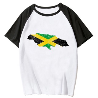 เสื้อยืด พิมพ์ลายการ์ตูนอนิเมะ Jamaica สไตล์ญี่ปุ่น ฮาราจูกุ สําหรับผู้หญิง