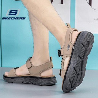 Skechers_ MAX CUSHION รองเท้าแตะลําลอง ขนาดใหญ่ เหมาะกับการเล่นกีฬา โยคะ สําหรับผู้ชาย