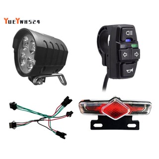 『yueywh524』ไฟหน้า หลัง LED ABS โลหะ สําหรับรถจักรยานไฟฟ้า 36V 48V 52V 60V