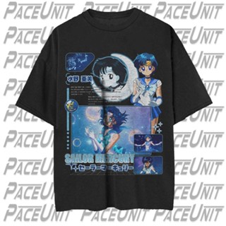 【พร้อมส่ง】 เสื้อยืด พิมพ์ลาย Sailor MOON MERCURY สไตล์วินเทจ พรีเมี่ยม สําหรับผู้ชาย และผู้หญิง แขนสั้นพิมพ์พรีเมี่ยม