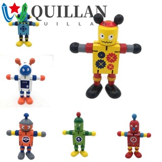 Quillan หุ่นยนต์ไม้วอลนัท ของเล่นบังคับ หุ่นยนต์แอคชั่น DIY ประกอบ เด็กวัยหัดเดิน ของเล่นเด็ก