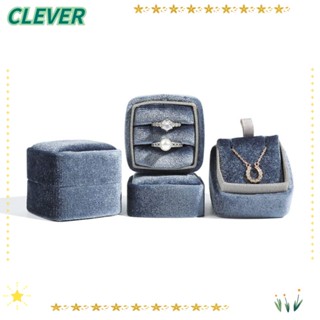 Clever กล่องเก็บเครื่องประดับ แหวนหมั้น บุกํามะหยี่ ถอดออกได้