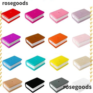 Rosegoods1 ลูกปัดซิลิโคน รูปหนังสือ 16 สี สําหรับทําพวงกุญแจ แฮนด์เมด