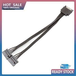 &lt;lementree&gt; สายเคเบิลพาวเวอร์ซัพพลาย SATA 1 เป็น 2 15Pin ตัวผู้ เป็น 2 15Pin ตัวเมีย SATA สําหรับฮาร์ดไดรฟ์