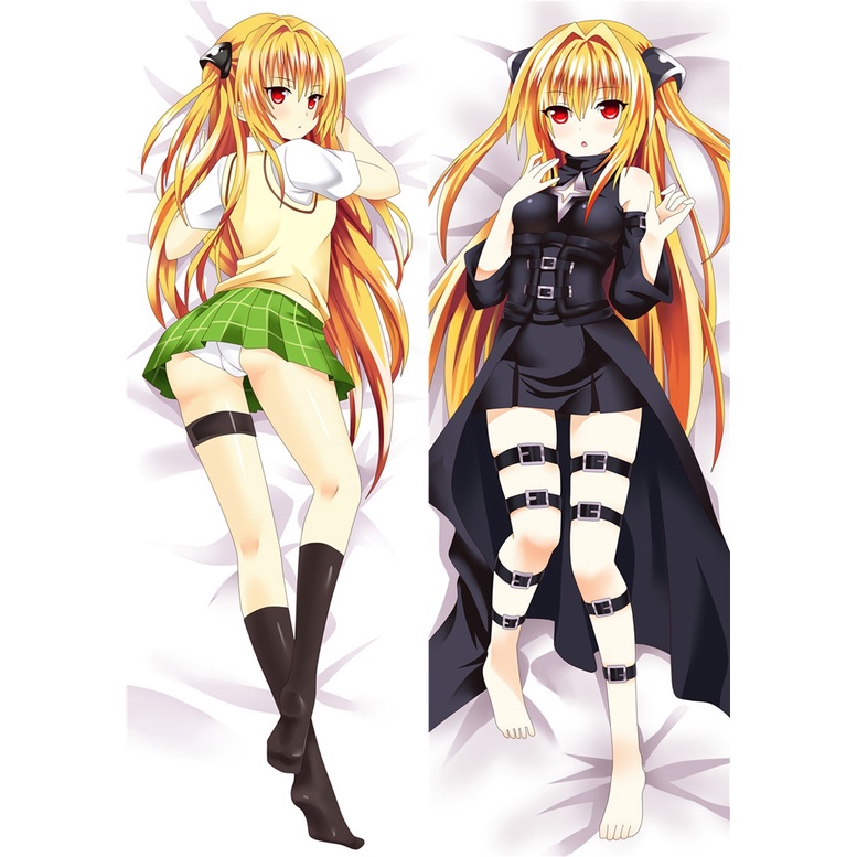 To LOVE-Ru Golden Darkness Yami พิมพ์ย้อนกลับคุณภาพสูงอะนิเมะเกมกอดปลอกหมอนผ้าปูที่นอน