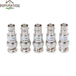 Pop อะแดปเตอร์เชื่อมต่อ 3W BNC Coaxial RF DC-6GHz ATT 3-30dB