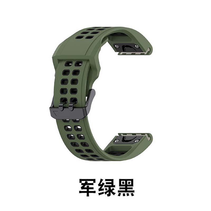 สายนาฬิกาข้อมือซิลิโคน หัวเข็มขัดคู่ 20 22 26 มม. สําหรับ Garmin Approach S70 47 มม. 42 มม. Epix Pro 51 มม.