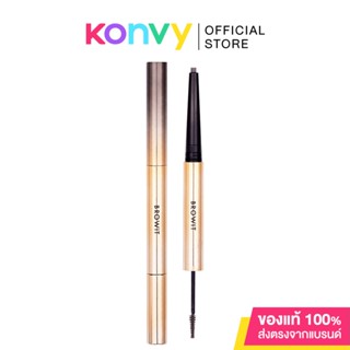 Browit Ultra Fine Duo Eyebrow Pencil Mascara 0.16g+1.26g บราวอิท ดินสอเขียนคิ้วแบบ 2 in 1 ในแท่งเดียว.