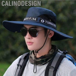 Calinodesign Male Sun Hat Summer Fashionable Big Brim Semi Breathable Men Fisherman for Outdoor