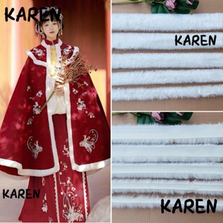 Karen ริบบิ้นขนกระต่ายเทียม สีขาว 1 เมตร สําหรับตกแต่งคริสต์มาส DIY