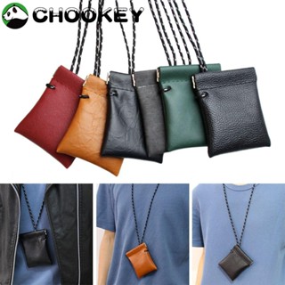 Chookey กระเป๋าสตางค์ หนัง PU ขนาดเล็ก สําหรับใส่จัดเก็บสายหูฟัง กุญแจ