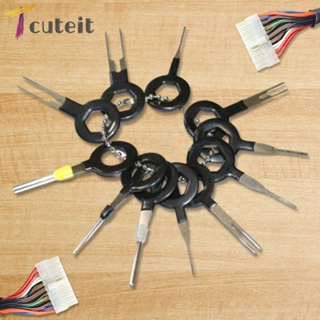 Tcuteit ชุดเครื่องมือถอดขั้วต่อสายไฟรถยนต์ สําหรับขั้วต่อ 11-26 ชิ้น