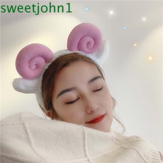 Sweetjohn ที่คาดผมแกะ ล้างหน้า แกะ หู สไตล์เกาหลี เครื่องประดับผม สําหรับเด็กผู้หญิง