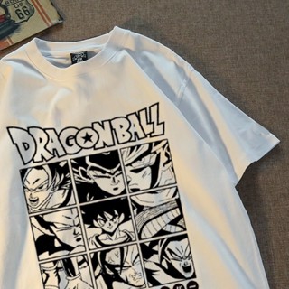 ใหม่ Dragon Ball เสื้อยืดอนิเมะ พิมพ์ลายการ์ตูนดราก้อนบอล สไตล์ญี่ปุ่น ฮาราจูกุ สีดํา สําหรับผู้ชาย ผู้หญิง hot