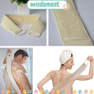 Wisdomest สายรัดหลัง ใยบวบ ผ้าขนหนูสองด้าน ขัดผิว อาบน้ํา เข็มขัดนวดตัว เข็มขัดทําความสะอาด ทัพพียาว ใยบวบขัดผิว ร่างกาย หลัง อาบน้ํา