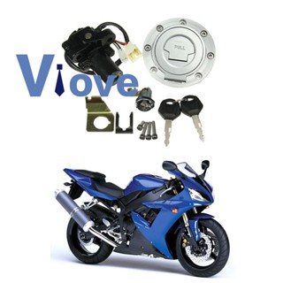 ชุดกุญแจล็อคถังน้ํามันเชื้อเพลิง สําหรับ 2002-2003 Yamaha YZF R1 07-22 R6 04-22 FJR1300 2001-2022 FZ6