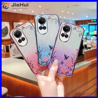 Jiehui เคสโทรศัพท์มือถือ ลายผีเสื้อกระพริบ สําหรับ oppo Reno 10 5G 10 Pro 5G