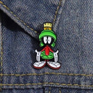 เข็มกลัด โลหะผสม ลายอนิเมะ Marvin The Martian Enamel อุปกรณ์เสริม สําหรับเพื่อน