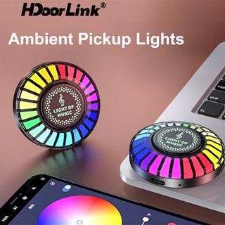 Hdoorlink แถบไฟ LED RGB แบบแม่เหล็ก ควบคุมผ่านแอป สําหรับรถยนต์