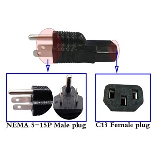 Pcf* อะแดปเตอร์แปลงปลั๊กไฟ 3 Prong USA C13 เป็น 5-15P 16A 110-250V พลังงานสูง สําหรับคอมพิวเตอร์