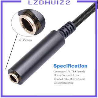 [Lzdhuiz2] สายเคเบิลอะแดปเตอร์ 6.35 มม. ตัวเมีย เป็น XLR ตัวผู้ 3 Pin สําหรับกีตาร์ เปียโน