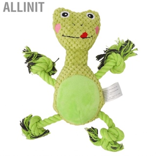 Allinit Cotton Rope Pet Chew Toys Eco Friendly Multipurpose Interactive  Grinding Soft Frog Dog Squeaky for Cats Puppies