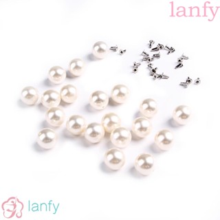 Lanfy หมุดย้ํา ทรงกลม 6-16 มม. อุปกรณ์เสริม สําหรับตกแต่งเสื้อผ้า รองเท้า กระเป๋า รองเท้า กระเป๋า