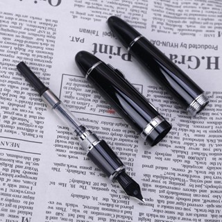 Seng New Jinhao 159 ปากกาหมึกซึม แบบหนา สีดํา และสีเงิน สําหรับ M Nib Fountain Pen