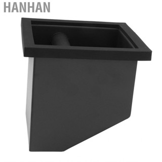 Hanhan Coffee Knock Box Rubber PTFE Steel Knocking Slag Bucket Black Shockproof for Home