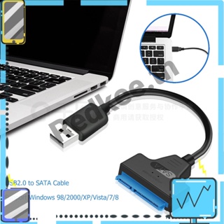 สายเคเบิลอะแดปเตอร์แปลง USB 2.0 เป็น SATA 22pin สําหรับฮาร์ดไดรฟ์ HDD SSD 2.5 นิ้ว [Redkee.th]