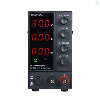 wanptek NPS3010W 0-30V 0-10A Switching DC Power Supply 3 Digits Display LED High Precision Adjustable Mini Power Supply AC 115V/230V 50/60Hz Voltage &amp; Current Regulated Dual Output