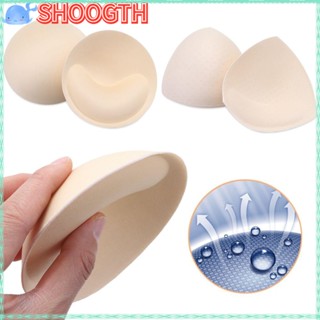 SHOOGII 1Pair Sexy Bikini Padding Insert Removeable Womens Bra Pads Brassier Breast Enhancer Chest Push Up Cups For Summer Swimsuit