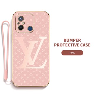 Ybd เคสโทรศัพท์มือถือ ซิลิกาเจล LV พร้อมสายคล้อง บาง ป้องกันเลนส์ สําหรับ Xiaomi POCO C55 Redmi 12C 11A 11 Prime 4G