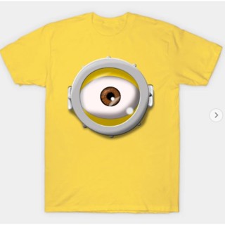 เสื้อยืดคอกลม แขนสั้น ผ้าฝ้าย 100% พิมพ์ลายการ์ตูน Despicable Me Minions Texas Minions พลัสไซซ์ สําหรับผู้ชาย