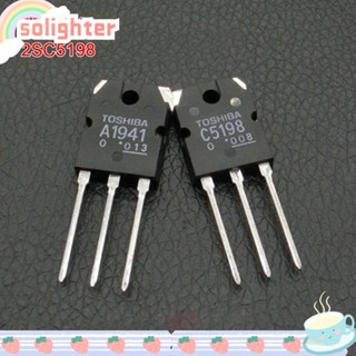 SOLIGHTER เครื่องขยายเสียงทรานซิสเตอร์ A1941 C5198 2SC5198 3 คู่