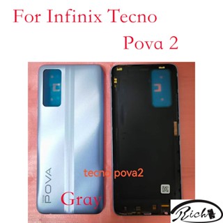 ใหม่ แท้ อะไหล่ฝาครอบแบตเตอรี่ด้านหลัง สําหรับ Infinix Tecno Pova 2 Tecnopova2